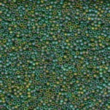 11/0 Seedbead Japanese 250gm Matte Transp Green Ab (146FR)