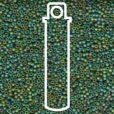 11/0 Seedbead Japanese Matte Transp Green Ab-8.5gm/tb