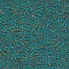 11/0 Seedbead Japanese 250gm Matte Transp Dark Green Ab (147FR)