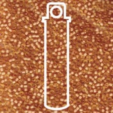 11/0 Seed Bead-aprx 24gms Semi-matte Lt.peach/lined Amber (1922)