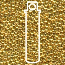 11/0 Round Lt 24kt Goldplated -apprx 8.5gm (193)