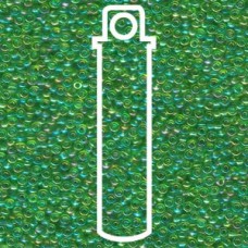 11/0 Seed Bead-aprx 24gms Transparent Lt Green Ab (259)