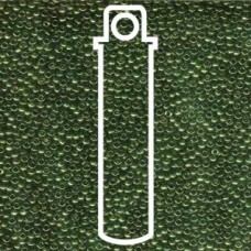 11/0 Round Olive Green Gold Luster -apprx 8.5gm (306)