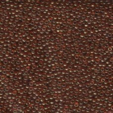 11/0 Japanese Seedbeads 250gm Transp Red Gold Luster (309)