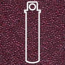 11/0 Round Cranberry Gold Luster -apprx 8.5gm (313)