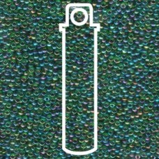 11/0 Japanese Seedbeads Fuchsia Lined Emerald Ab-8.5gm/tb