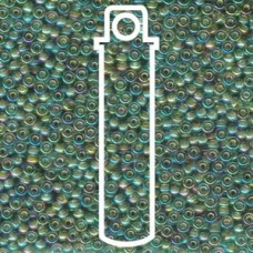 11/0 Seed Bead-aprx 24gms Yellow Lined Aqua Ab (361)