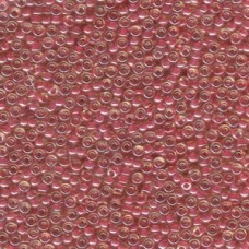 11/0 Japanese Seedbeads 125gm Dk Rose Lined Topaz Luster (373)