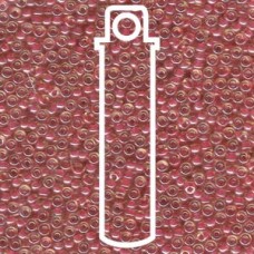 11/0 Seed Bead-aprx 24gms Dk Rose Lined Topaz Luster (373)