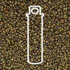 11/0 Round Round Picasso Op Yellow Picasso -apprx 8.5gm (4519)