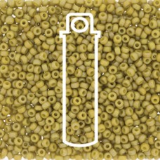 15/0 Round Frost Op Glaze Rnbw Pistachio-appx 8.2gm/tb