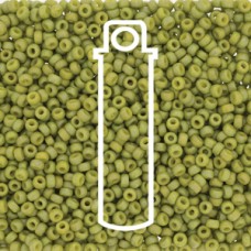 15/0 Round Frost Op Glaze Rnbw Olive-appx 8.2gm/tb