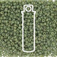 15/0 Round Frost Op Glaze Rnbw Kiwi-appx 8.2gm/tb