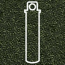 15/0 Round Miyuki Matte Met Olive Green-apx 8.2gm (2004)