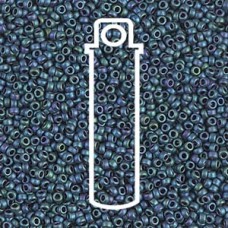 15/0 Seed Bead Matte Metallic Blue Green 8.2gm/tb