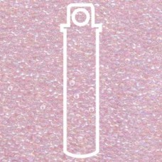 15/0 Round Miyuki Lined Pink Ab-apx 8.2gm (266)