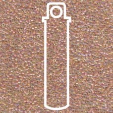 15/0 Round Miyuki Lined Peach Ab-apx 8.2gm (275)