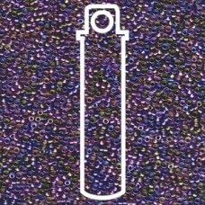 15/0 Round Miyuki Lined Purple/gold Mix-apx 8.2gm (3056)