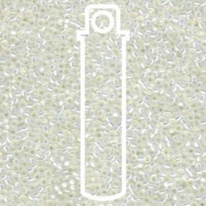 15/0 Round Miyuki Gilt Lnd White Opal-apx 8.2gm (551)