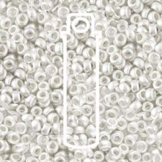 15/0 Sterling Silver Plated Frosted- - Aprx 8.2gm Tube (961F)