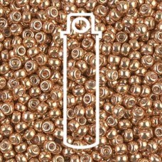 6/0 Seed Bead Galv Yellow Gold 20gm/tb