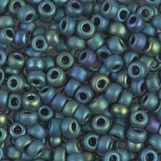 6/0 Seed Bead Matte Metallic Blue Green -100 Gm/bg (2064)