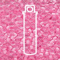 6/0 Miyuki Pink Lined Crystal-appr 20gm Tube (207)