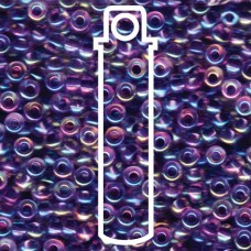 Amethyst Lined Crystal Ab Miyuki Appx 20gm Tube (274)