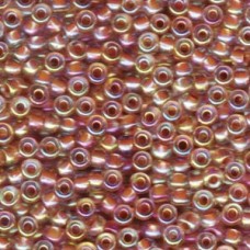 Dk Peach Lined Crystal Ab Miyuki 6/0 250 Gram Bag (275)