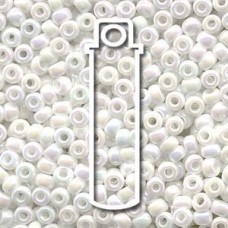 6/0 Miyuki White Ab -appr 20gm Tube (402R)