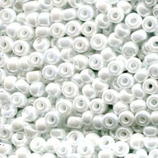 6/0 Seed Bead White Pearl Ceylon -100 Gm/bg (420)