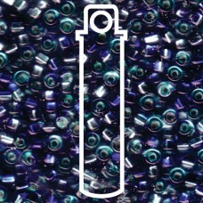 Sq Hole Rococo S/l Aqua Sapphire Miyuki Appx 20gm Tube (3281)