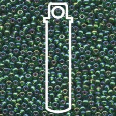 8/0 S/l Green Ab Miyuki Apprx 22gm Tube (1016)