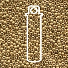 8/0 Miyuki Matte 24kt Gold Plated-appr 22gm Tb (191F)