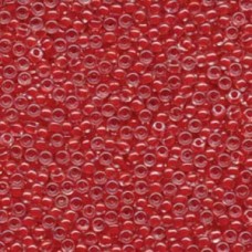 8/0 Dk Coral Lined Crystal Miyuki 125 Gram Bag (226)