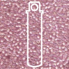 8/0 Pink Lined Crystal Ab Miyuki Apprx 22gm Tube (272)