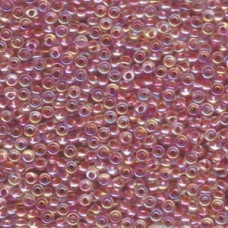 8/0 Dk Peach Lined Crystal Ab Miyuki 125 Gram Bag (275)