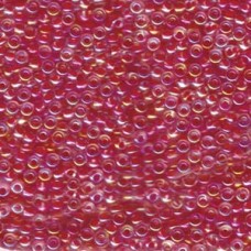 8/0 Dk Coral Lined Crystal Ab Miyuki 250 Gram Bag (276)