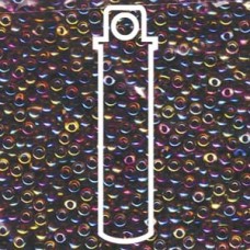 8/0 Root Beer Lined Lt Topaz Ab Miyuki Apprx 22gm Tube (357)