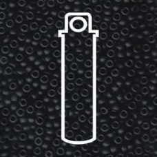 8/0 Matte Black Miyuki Apprx 22gm Tube (401F)