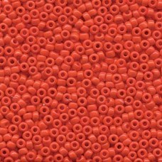 8/0 Miyuki Matte Op Vermillion Red Ab-250 Gm (407)