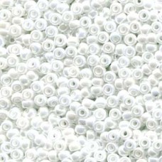 8/0 Seed Bead White Pearl Ceylon -100 Gm/bg (420)