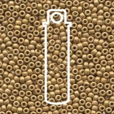 8/0 Miyuki Duracoat Matte Galv Gold-appr 22gm Tube (4202F)