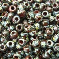 8/0 Round Picasso Red Brown Trans-100 Gm/bg (4503)