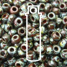8/0 Round Picasso Red Brown Trans-22 Gm/tb (4503)