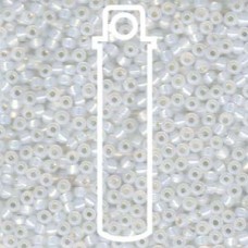 Gilt-lined White Opal Miyuki Apprx 22gm Tube (551)