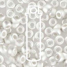 8/0 Sterling Silver Plated Frosted- Aprx 22gm Tube (961F)