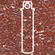 8/0 Cut Dk Peach Lined Crystal Ab Miyuki Apprx 20gm Tube (275)