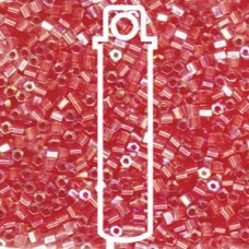 8/0 Cut Salmon Lined Crystal Ab Miyuki Apprx 20gm Tube (2774)