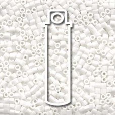 8/0 Cut Miyuki Matte White-appr 20gm Tube (402)